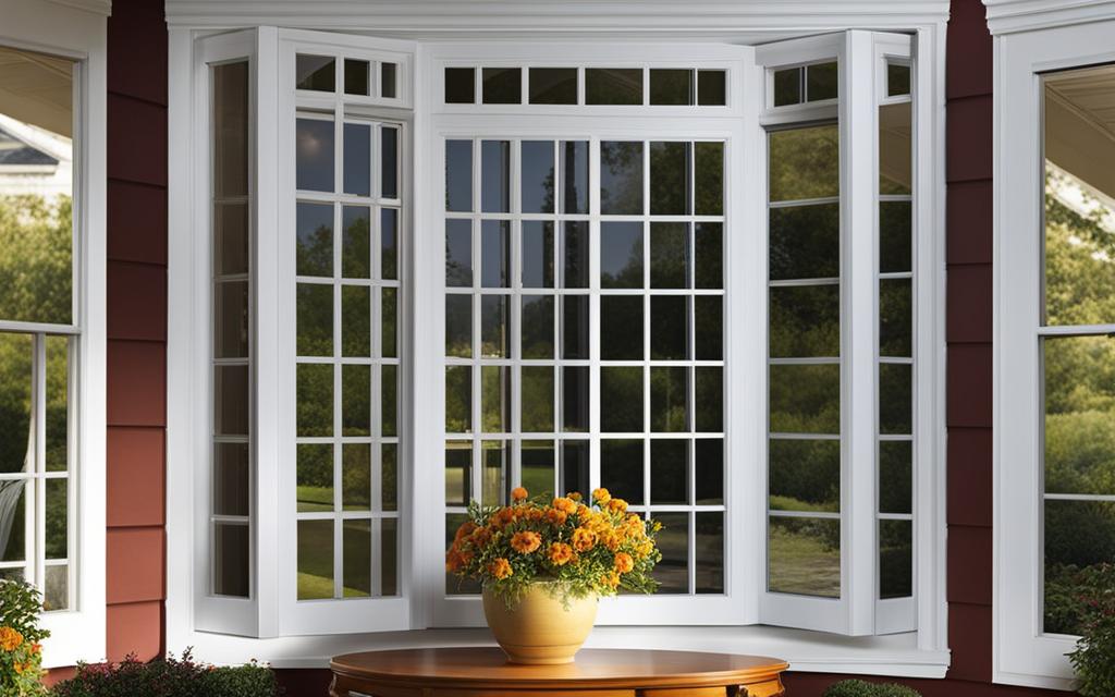 ventanas Termopanel en PVC Blanco plegables de bow window